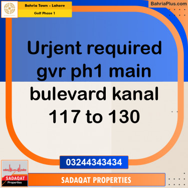 Residential Plot for Sale in Golf Phase 1 -  Bahria Town, Lahore - (BP-171317)