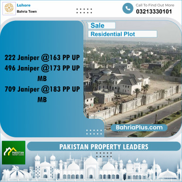Residential Plot for Sale in Sector C - Janiper Block -  Bahria Town, Lahore - (BP-171397)