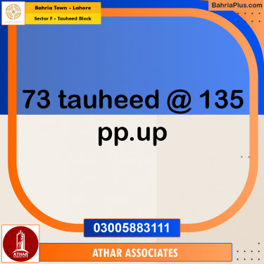 Residential Plot for Sale in Sector F - Tauheed Block -  Bahria Town, Lahore - (BP-171437)