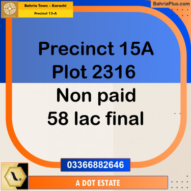 125 Sq. Yards Residential Plot for Sale in Precinct 15-A -  Bahria Town, Karachi - (BP-171505)