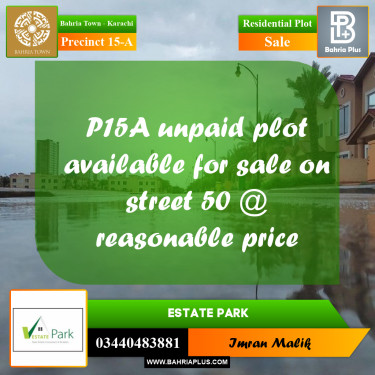 125 Sq. Yards Residential Plot for Sale in Precinct 15-A -  Bahria Town, Karachi - (BP-171632)