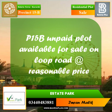 125 Sq. Yards Residential Plot for Sale in Precinct 15-B -  Bahria Town, Karachi - (BP-171634)