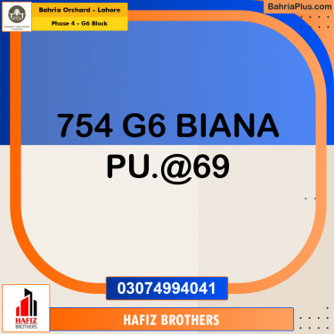 Residential Plot for Sale in Phase 4 - G6 Block -  Bahria Orchard, Lahore - (BP-171728)