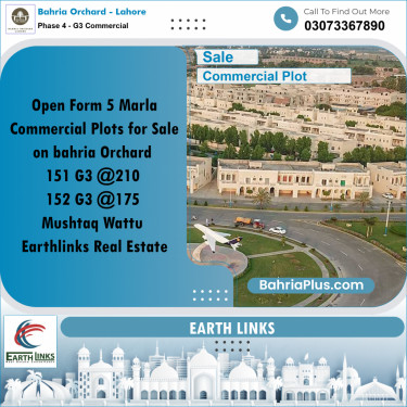 Commercial Plot for Sale in Phase 4 - G3 Commercial -  Bahria Orchard, Lahore - (BP-171927)