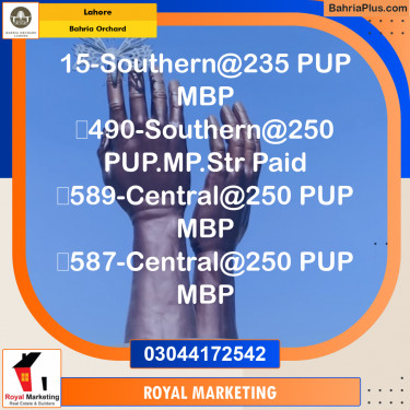 Residential Plot for Sale in Phase 1 - Southern District -  Bahria Orchard, Lahore - (BP-171932)