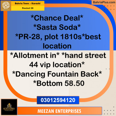 125 Sq. Yards Residential Plot for Sale in Precinct 28 -  Bahria Town, Karachi - (BP-172027)