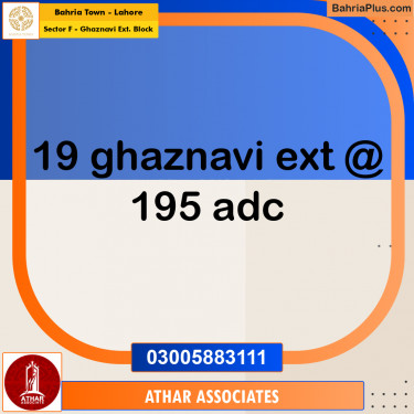 Residential Plot for Sale in Sector F - Ghaznavi Ext. Block -  Bahria Town, Lahore - (BP-172055)