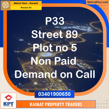 Residential Plot for Sale in Precinct 33 -  Bahria Town, Karachi - (BP-172064)