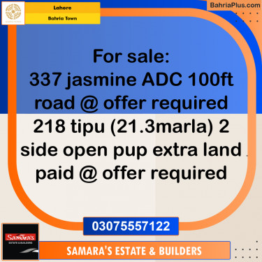 Residential Plot for Sale in Sector C - Jasmine Block -  Bahria Town, Lahore - (BP-172082)