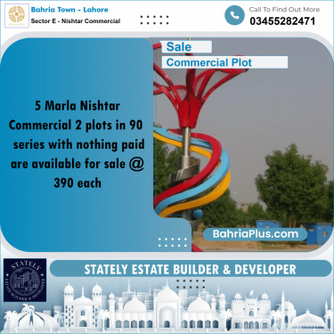 Commercial Plot for Sale in Sector E - Nishtar Commercial -  Bahria Town, Lahore - (BP-172085)