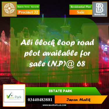 250 Sq. Yards Residential Plot for Sale in Precinct 32 -  Bahria Town, Karachi - (BP-172128)