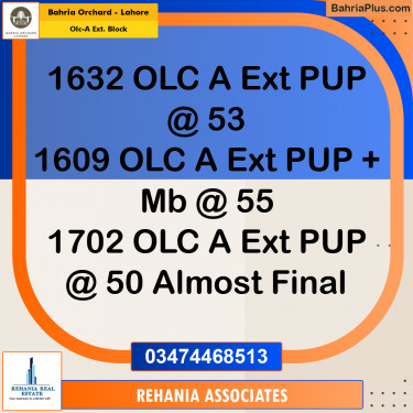 Residential Plot for Sale in OLC-A Ext. Block -  Bahria Orchard, Lahore - (BP-172161)