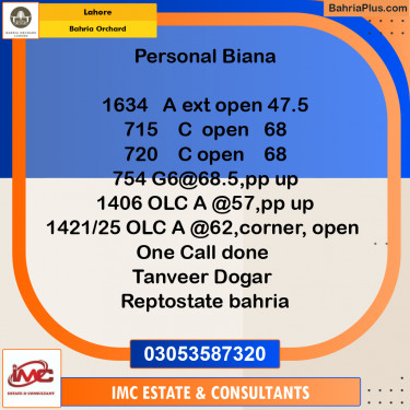 Residential Plot for Sale in Phase 2 - C Block -  Bahria Orchard, Lahore - (BP-172249)