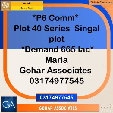 Residential Plot for Sale in Liberty Commercial -  Bahria Town, Karachi - (BP-172324)