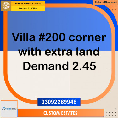 Residential Plot for Sale in Precinct 31 Villas -  Bahria Town, Karachi - (BP-172385)