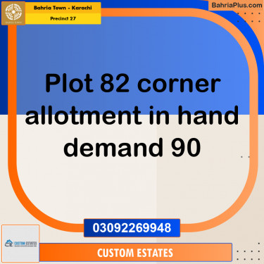 Residential Plot for Sale in Precinct 27 -  Bahria Town, Karachi - (BP-172389)