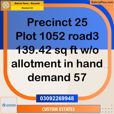 125 Sq. Yards Residential Plot for Sale in Precinct 25 -  Bahria Town, Karachi - (BP-172403)