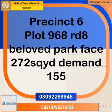 250 Sq. Yards Residential Plot for Sale in Precinct 6 -  Bahria Town, Karachi - (BP-172405)