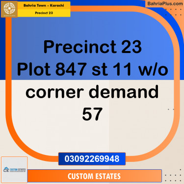 125 Sq. Yards Residential Plot for Sale in Precinct 23 -  Bahria Town, Karachi - (BP-172406)