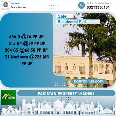 Residential Plot for Sale in Phase 2 - D Block -  Bahria Orchard, Lahore - (BP-172423)