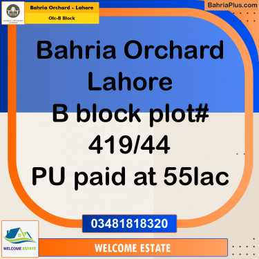 Residential Plot for Sale in OLC-B Block -  Bahria Orchard, Lahore - (BP-172563)