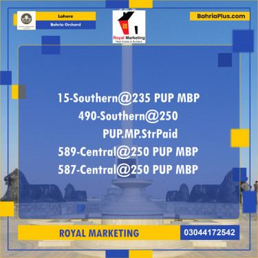 Residential Plot for Sale in Phase 1 - Southern District -  Bahria Orchard, Lahore - (BP-172651)