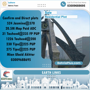 Residential Plot for Sale in Sector C - Jasmine Block -  Bahria Town, Lahore - (BP-172697)