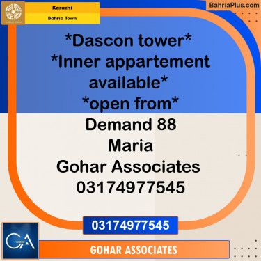 Residential Plot for Sale in Dascon Tower -  Bahria Town, Karachi - (BP-172730)