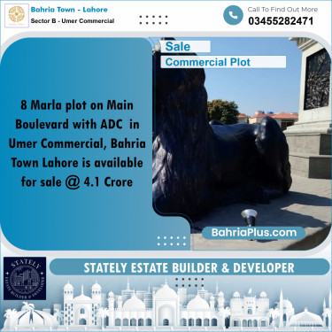 Commercial Plot for Sale in Sector B - Umer Commercial -  Bahria Town, Lahore - (BP-172781)