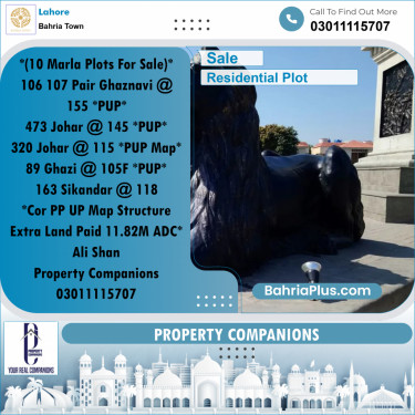 Residential Plot for Sale in Sector F - Ghaznavi Block -  Bahria Town, Lahore - (BP-172826)