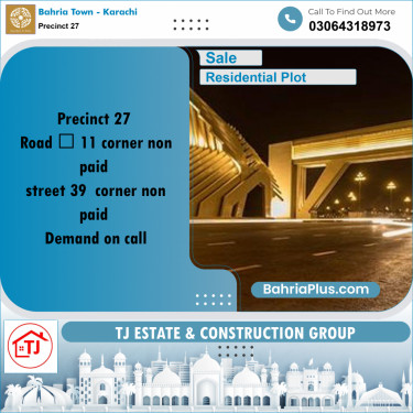 Residential Plot for Sale in Precinct 27 -  Bahria Town, Karachi - (BP-172884)