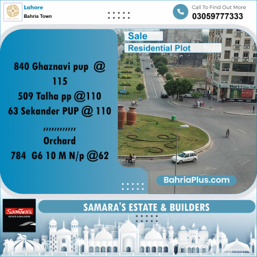 Residential Plot for Sale in Sector F - Ghaznavi Block -  Bahria Town, Lahore - (BP-172933)
