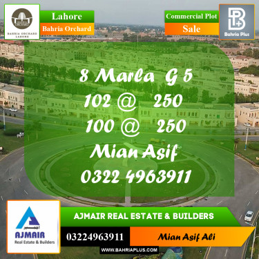 Commercial Plot for Sale in Phase 4 - G5 Block -  Bahria Orchard, Lahore - (BP-173057)