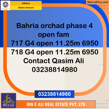 Residential Plot for Sale in Phase 4 - G4 Block -  Bahria Orchard, Lahore - (BP-173201)