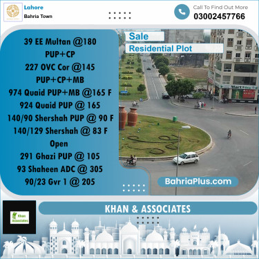 Residential Plot for Sale in Sector D - EE Multan Block -  Bahria Town, Lahore - (BP-173237)