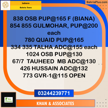 Residential Plot for Sale in Overseas B -  Bahria Town, Lahore - (BP-173243)