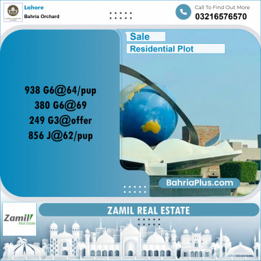 Residential Plot for Sale in Phase 4 - G6 Block -  Bahria Orchard, Lahore - (BP-173246)