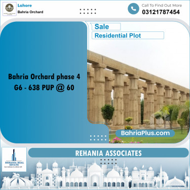 Residential Plot for Sale in Phase 4 - G6 Block -  Bahria Orchard, Lahore - (BP-173264)