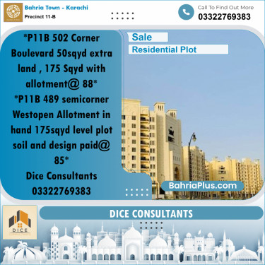 Residential Plot for Sale in Precinct 11-B -  Bahria Town, Karachi - (BP-173291)