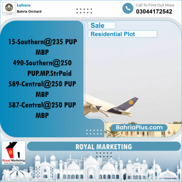 Residential Plot for Sale in Phase 1 - Southern District -  Bahria Orchard, Lahore - (BP-173307)