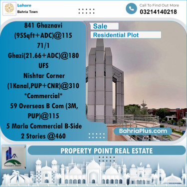Residential Plot for Sale in Sector F - Ghaznavi Block -  Bahria Town, Lahore - (BP-173414)