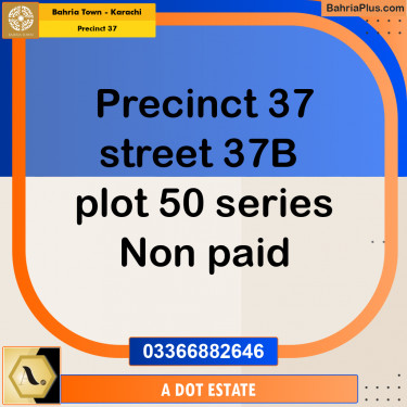 Residential Plot for Sale in Precinct 37 -  Bahria Town, Karachi - (BP-173491)