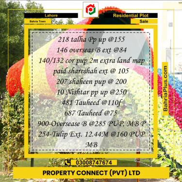 Residential Plot for Sale in Sector F - Talha Block -  Bahria Town, Lahore - (BP-173575)