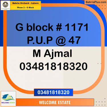 Residential Plot for Sale in Phase 2 - G Block -  Bahria Orchard, Lahore - (BP-173623)
