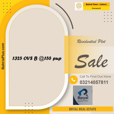 Residential Plot for Sale in Overseas B -  Bahria Town, Lahore - (BP-173674)