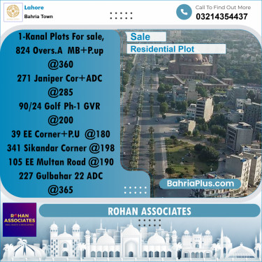 Residential Plot for Sale in Overseas A -  Bahria Town, Lahore - (BP-173691)