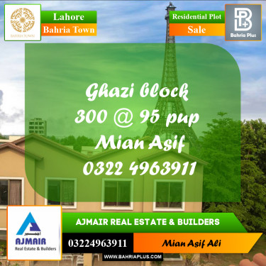 Residential Plot for Sale in Sector F - Ghazi Block -  Bahria Town, Lahore - (BP-173759)