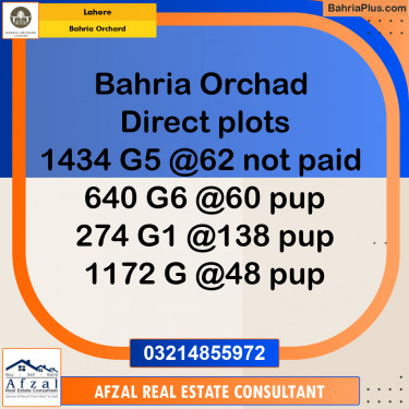 Residential Plot for Sale in Phase 4 - G5 Block -  Bahria Orchard, Lahore - (BP-173808)
