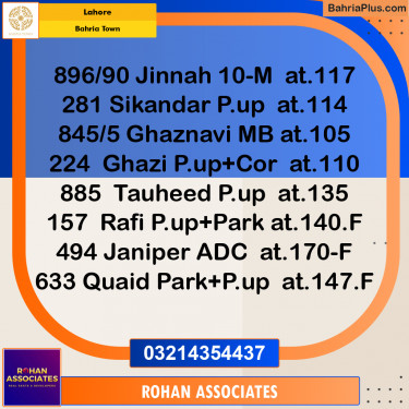 Residential Plot for Sale in Sector E - Jinnah Block -  Bahria Town, Lahore - (BP-173839)