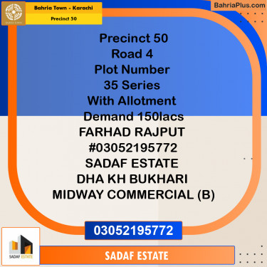 Residential Plot for Sale in Precinct 50 -  Bahria Town, Karachi - (BP-173860)